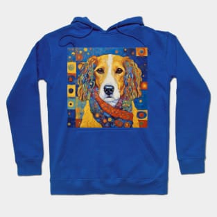 Gustav Klimt Style Dog with Colorful Scarf and Ears Hoodie